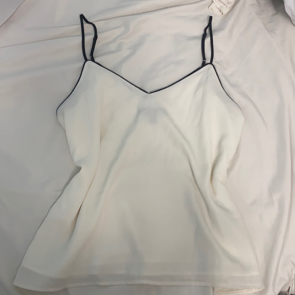 Banana republic white camisole with black piping - XS